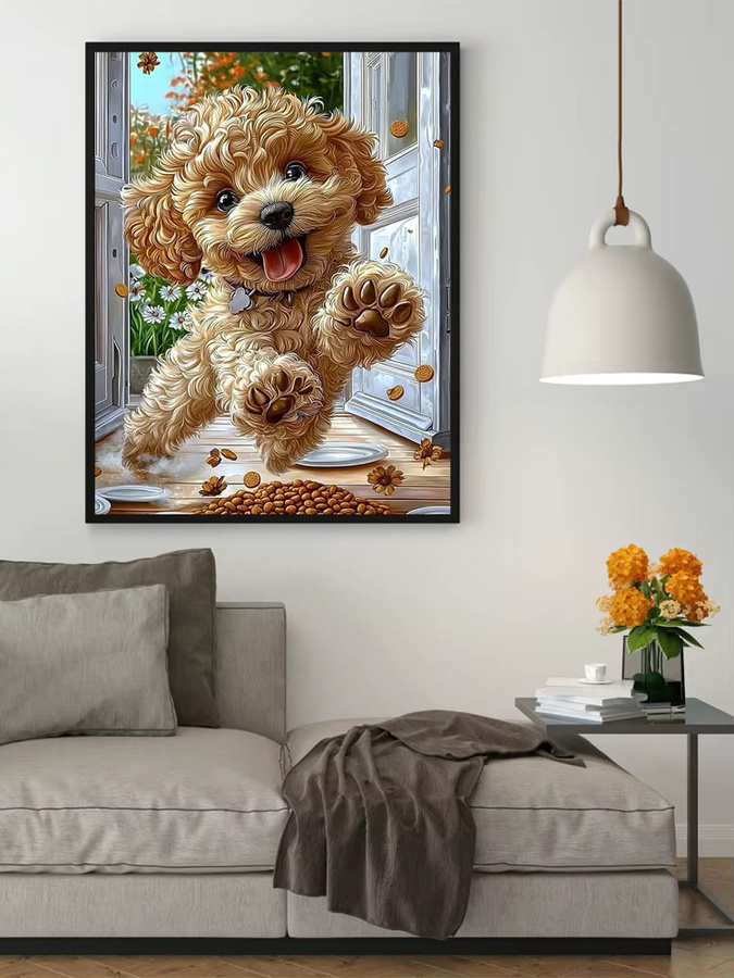 EverShine 5D-Diamantgemälde Hund als DIY-Mosaik mit runden Bohrern in Multicolour - Bild 4