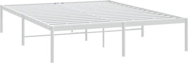 vidaXL Bettgestell aus Metall in Weiß im klassischen Design B/T/H: 140 x 200 x 146 cm - Bild 1