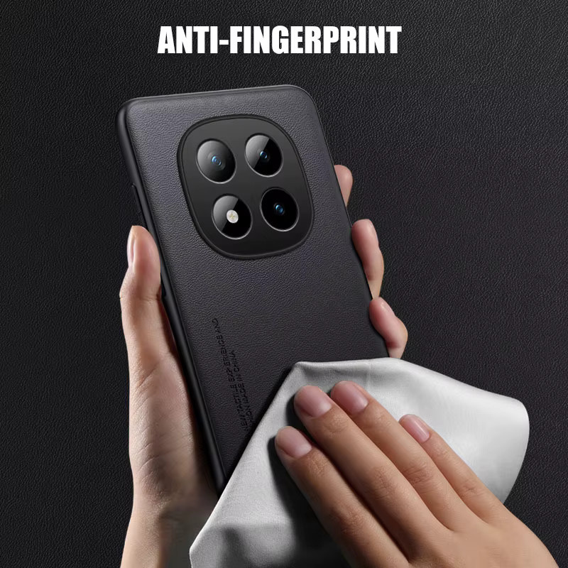 Luxus PU Leder Schutzhülle für Xiaomi Redmi Note 15 Pro 5G mit Silikon-Stoßfestigkeit in Orange und Schwarz - Bild 2