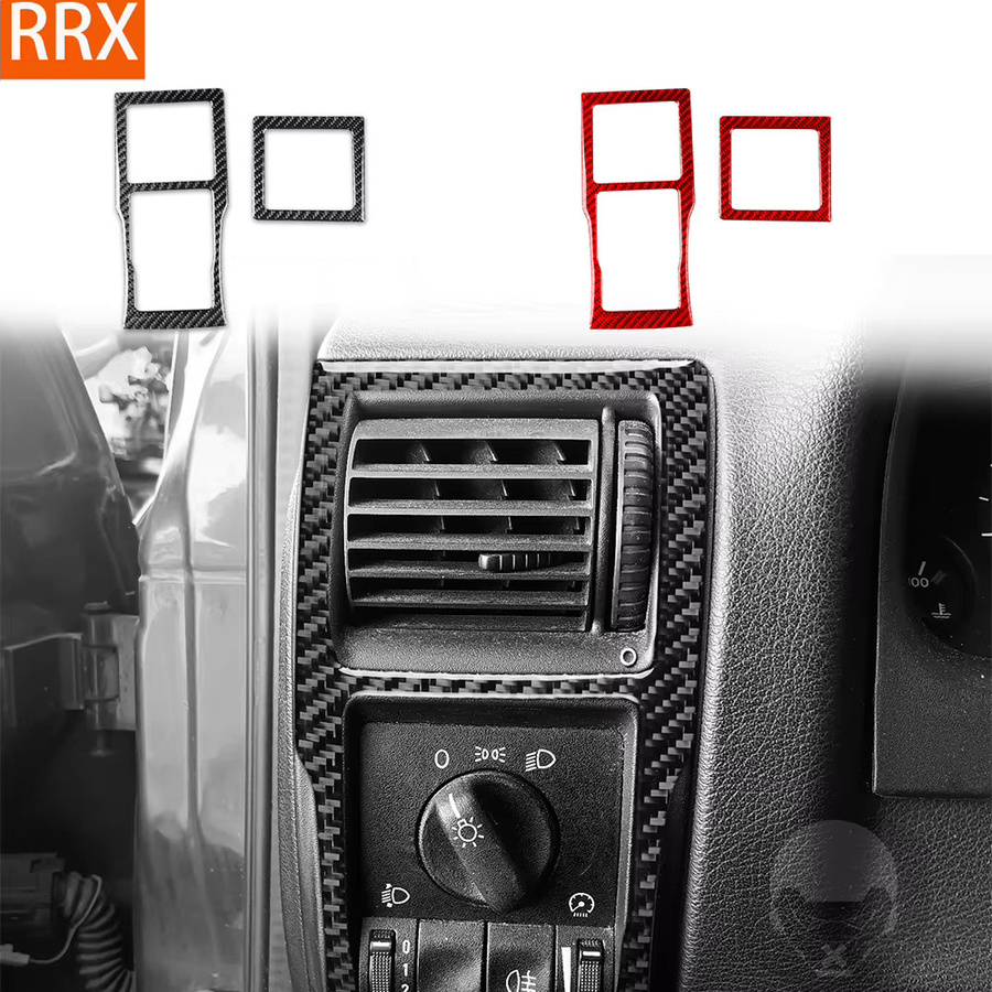 RRX CARBON Kohlefaser-Aufkleber für Opel Astra G 1998-2003 in Rot für Radio, Klima und Schalthebelpanel - Bild 3