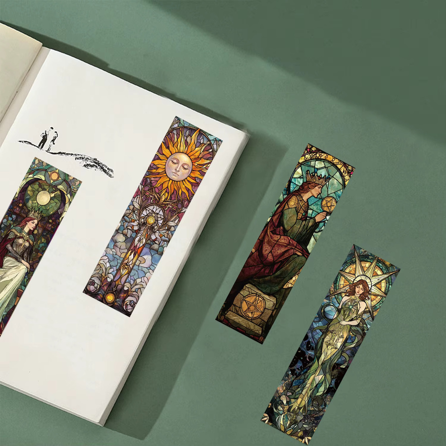 30 Stück Buntglas-Tarot-Lesezeichen in Multicolour für kreatives DIY und ästhetisches Lesen - Bild 3