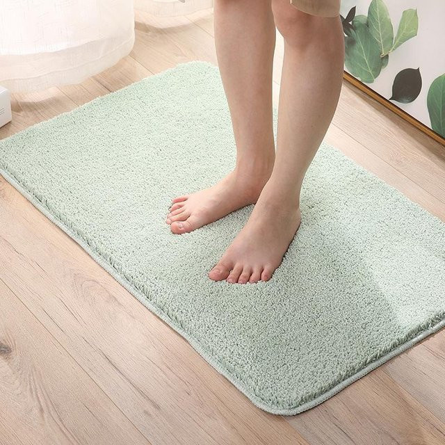 Rutschfester Plüsch-Teppich als Fußmatte für Badezimmer, Küche oder Türvorleger, B/B: 40 x 60 cm, Polyester - Bild 1
