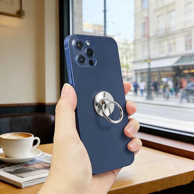 WSSHE Ultradünner Metallring für Handyhalter aus Edelstahl in Silber mit 360-Grad-Drehung als Aufkleber für deine Smartphone-Hülle - Bild 3