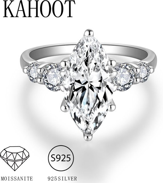KAHOOT Ring 925 Silber, Moissanit, Unisex - Bild 1