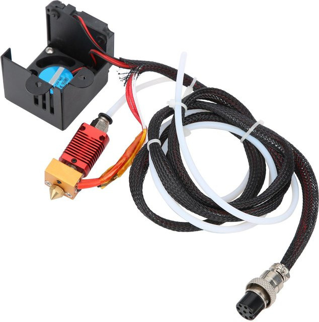 Koogeelife Extruder Hot End Kit mit Silikonhülle und Düse als Ersatzteil für CR-10 3D-Drucker, Schwarz - Bild 1