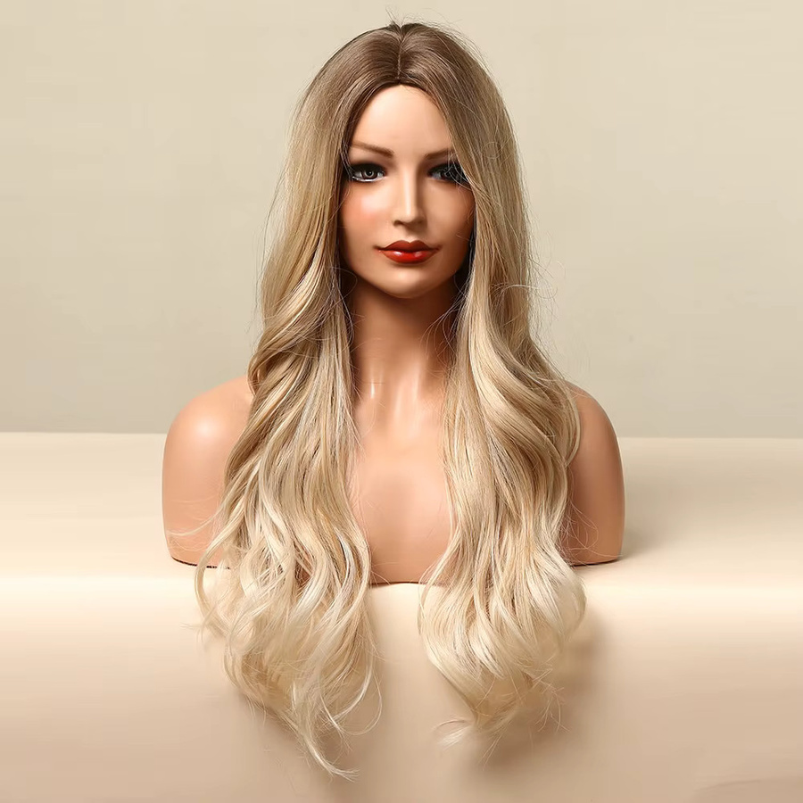 EASIHAIR Perücke, blonde Ombre, gewellt, hitzebeständige Kunsthaarfaser - Bild 2