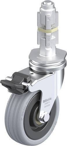 Blickle LRA-VPA 75K-FI-E03 Lenkrolle mit Feststeller, Rad-Durchmesser: 75 mm, Tragfähigkeit: 60 kg, Farbe: Grau/Schwarz/Silber - Bild 1