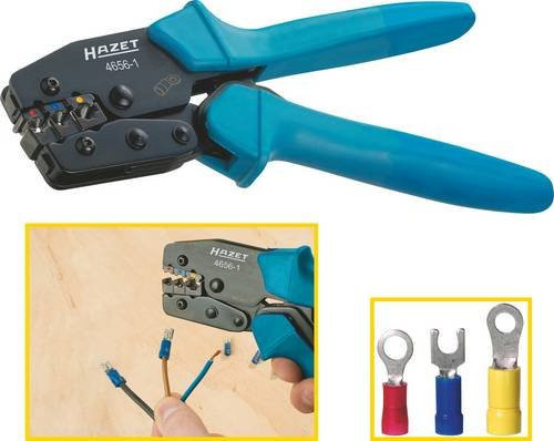 Hazet Crimp-Zange 4656-1 für isolierte Kabelschuhe und Kabelverbinder 0,5 bis 6 mm² in Rot, Blau und Gelb - Bild 2