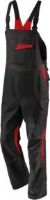 Kübler IMAGE DRESS NEW DESIGN Latzhose schwarz/mittelrot mit Reflexstreifen - Bild 1