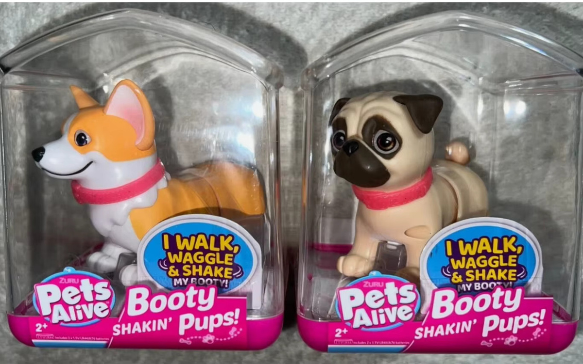 ZURU Pets Alive Booty Shakin' Pups Corgi Mops Bulldogge, interaktives Mini-Hundespielzeug, elektronisch, ab 2 Jahren - Bild 2