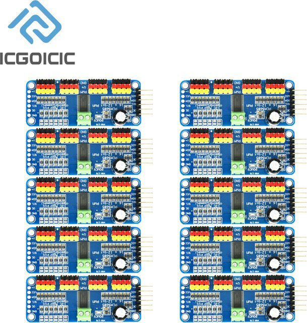 PCA9685 Roboter Controller 16 Kanal 12-Bit PWM Servo Motor Treiber Board mit IIC Schnittstelle für Arduino und Raspberry Pi in Blau - Bild 1