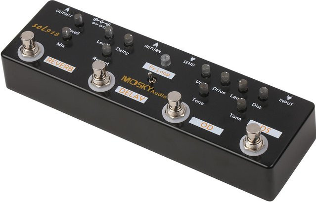 MOSKY Audio SOL918 5-in-1 Multieffektpedal Kombiniertes Effektgitarrenpedal mit True Bypass in Schwarz - Bild 1