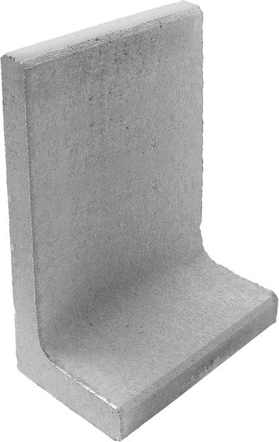 Diephaus L-Stein unbewehrt aus Beton in Grau, B: 80 cm, H: 50 cm, T: 50 cm, Tiefe: 7 cm - Bild 1