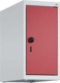 C+P Aufsatzschrank 7035/3003 mit Sicherheits-Drehriegel und 1 Abteil, B/T/H: 50 x 25 x 50 cm, Lichtgrau/Rubinrot - Bild 1