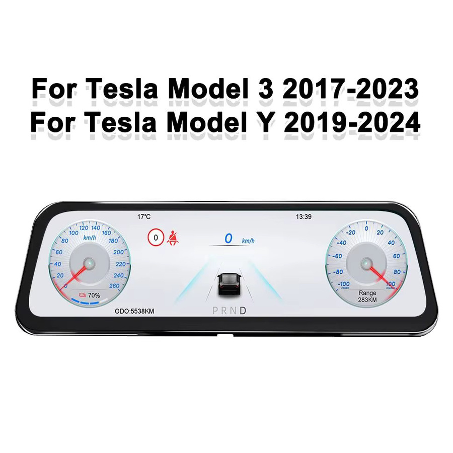 Onlysay 9,6 Zoll Tesla HUD für Model 3 (2017-2023) und Model Y (2019-2024) Bildschirmanzeige in Schwarz mit CarPlay und Android Auto Unterstützung - Bild 7