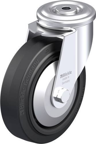 Blickle LER-POEV 160KA-FA Stahlblech-Lenkrolle in Schwarz-Grau mit 160 mm Rad-Durchmesser und 300 kg Tragfähigkeit - Bild 1