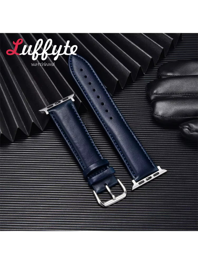luffyte Uhrenarmband Kunstleder, Schwarz, Unisex - Bild 3