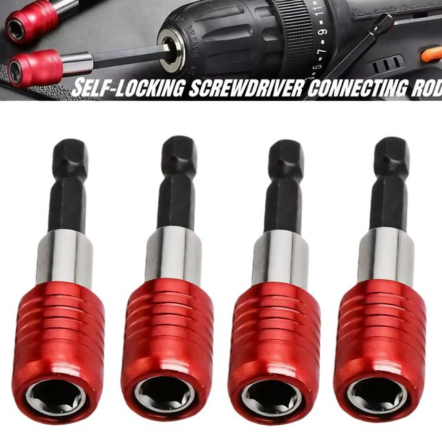 Probon Magnetische Verlängerungsstange mit sechseckigem Profil, 60 mm Länge, 6,35 mm Schnellwechsel-Bit-Halter in Rot - Bild 1