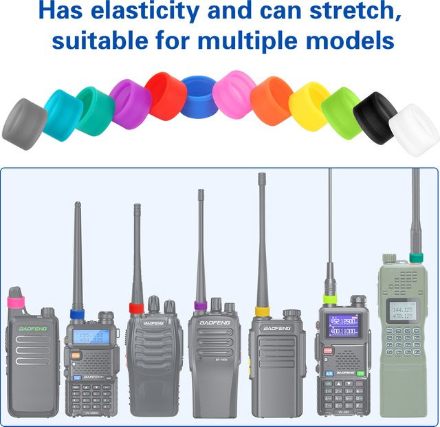 Walike Spannungsspirale für Walkie-Talkie Antennen in 12 Farben, passend für Baofeng UV-5RMini BF-888S UV-5R F22 UV-5RH UV-21PRO AR-152 - Bild 1