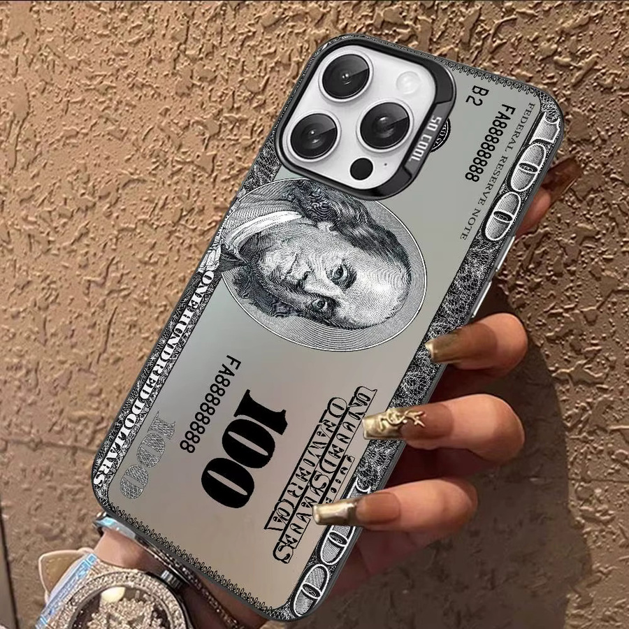 Potdemiel Handyhülle im USD Dollar Design für iPhone 11 bis iPhone 16 Pro Max, matte stoßfeste Anti-Fall Schutzhülle, multicolour - Bild 2