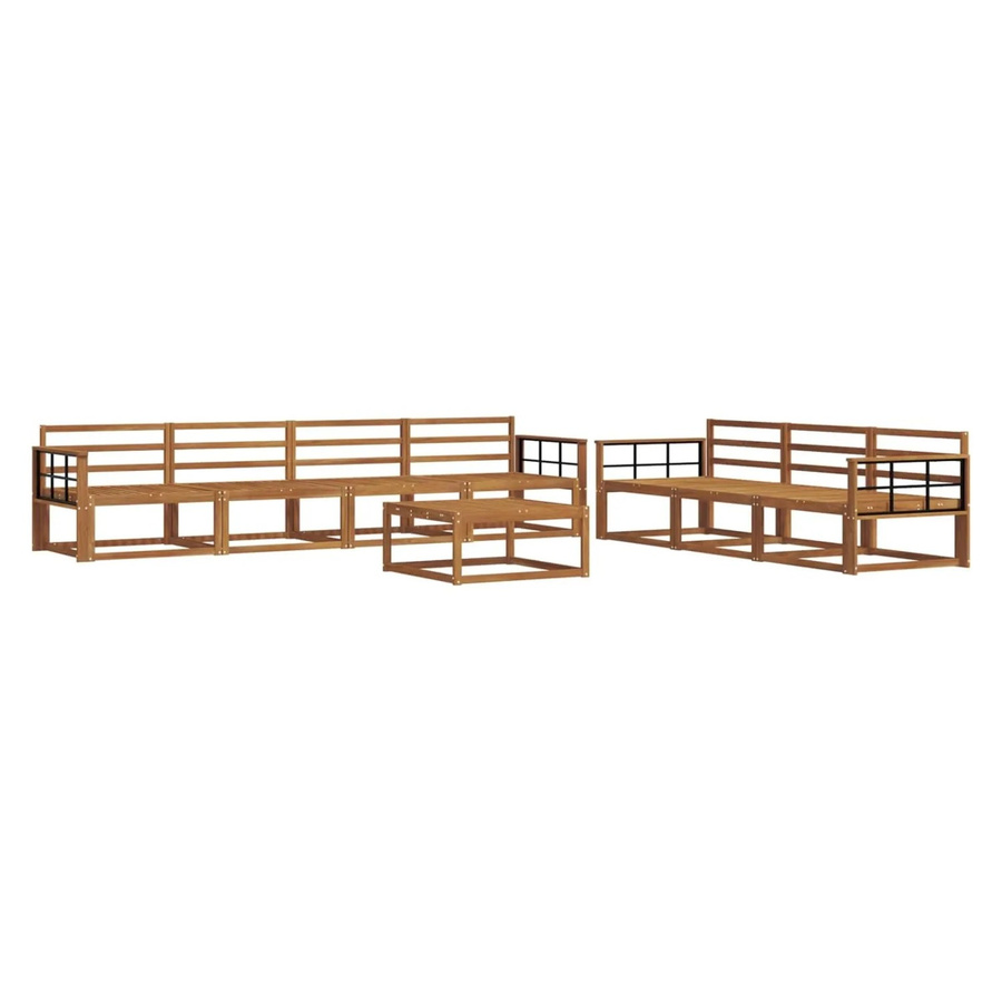 vidaXL Outdoor-Sofagarnitur 8-teilig aus Massivholz Akazie in Natur Braun mit UV-beständigen Polstern - Bild 2