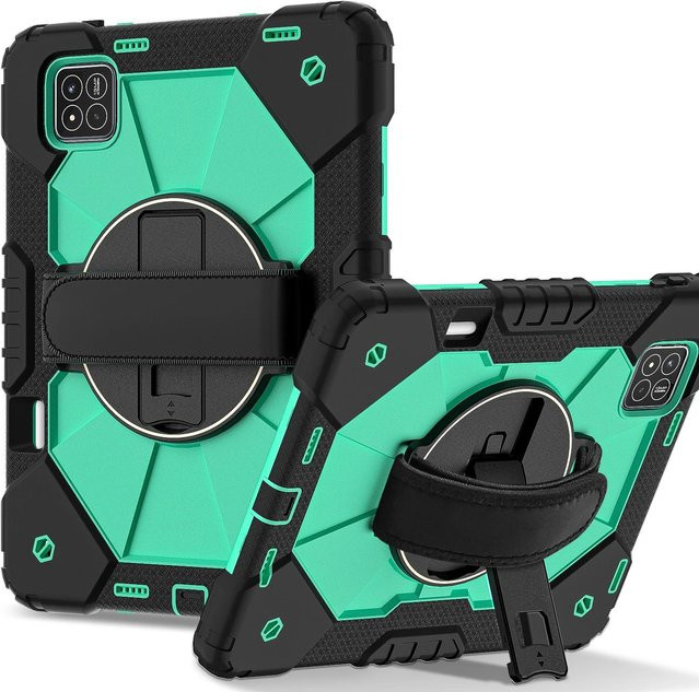 Stoßfeste Tablet Hülle mit 360 Grad drehbarem Griff Ständer für Xiaomi Mi Pad 7 Pro, Redmi Pad Pro und Poco 12.1 SE 8.7 Zoll in Multicolour - Bild 1