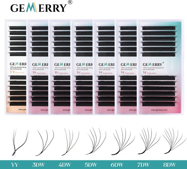 GEMERRY Künstliche Wimpern, W-Form, wasserdicht, natürlich - Bild 1