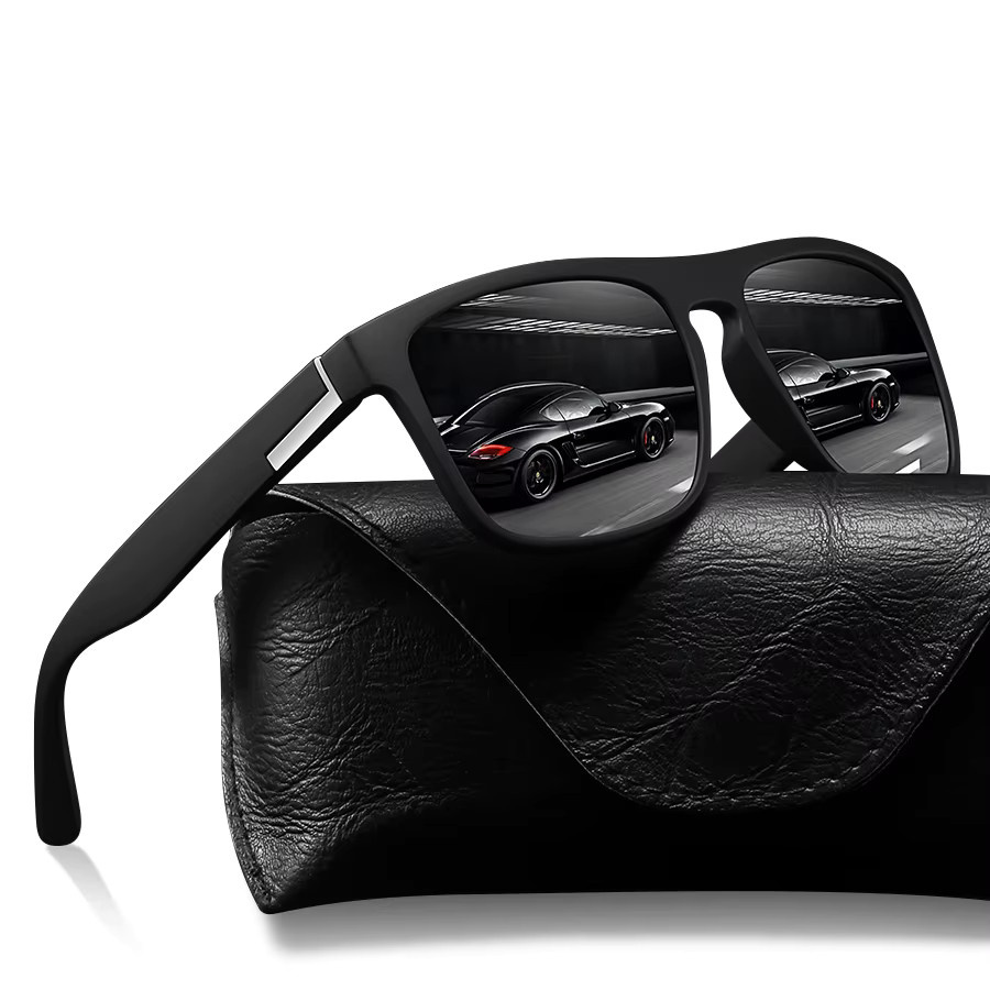 WSZ Sonnenbrille, quadratisch, Vollrand, Kunststoff, Unisex, schwarz - Bild 1