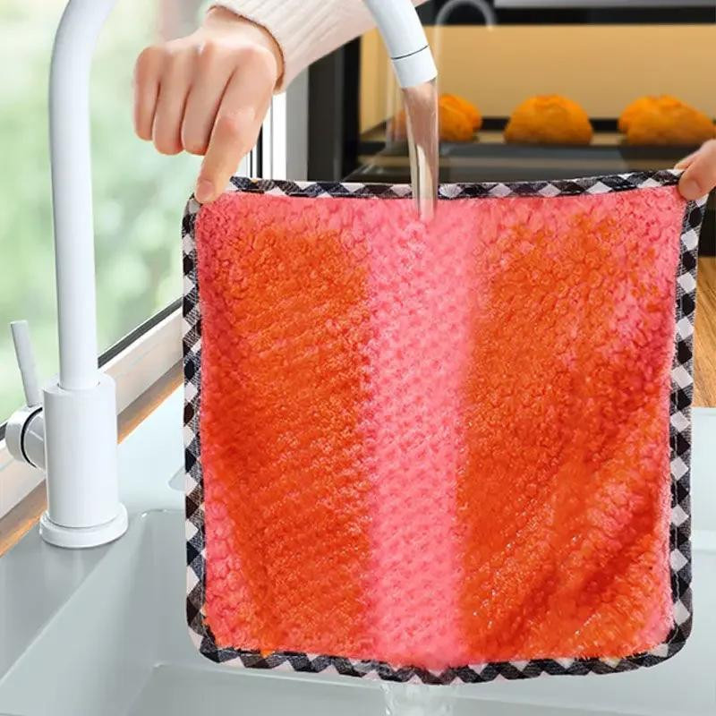 WIKHOSTAR Mikrofasertuch Set, hochsaugfähige Küchenputztücher für Haushalt und Geschirr, 4 Stück - Bild 3