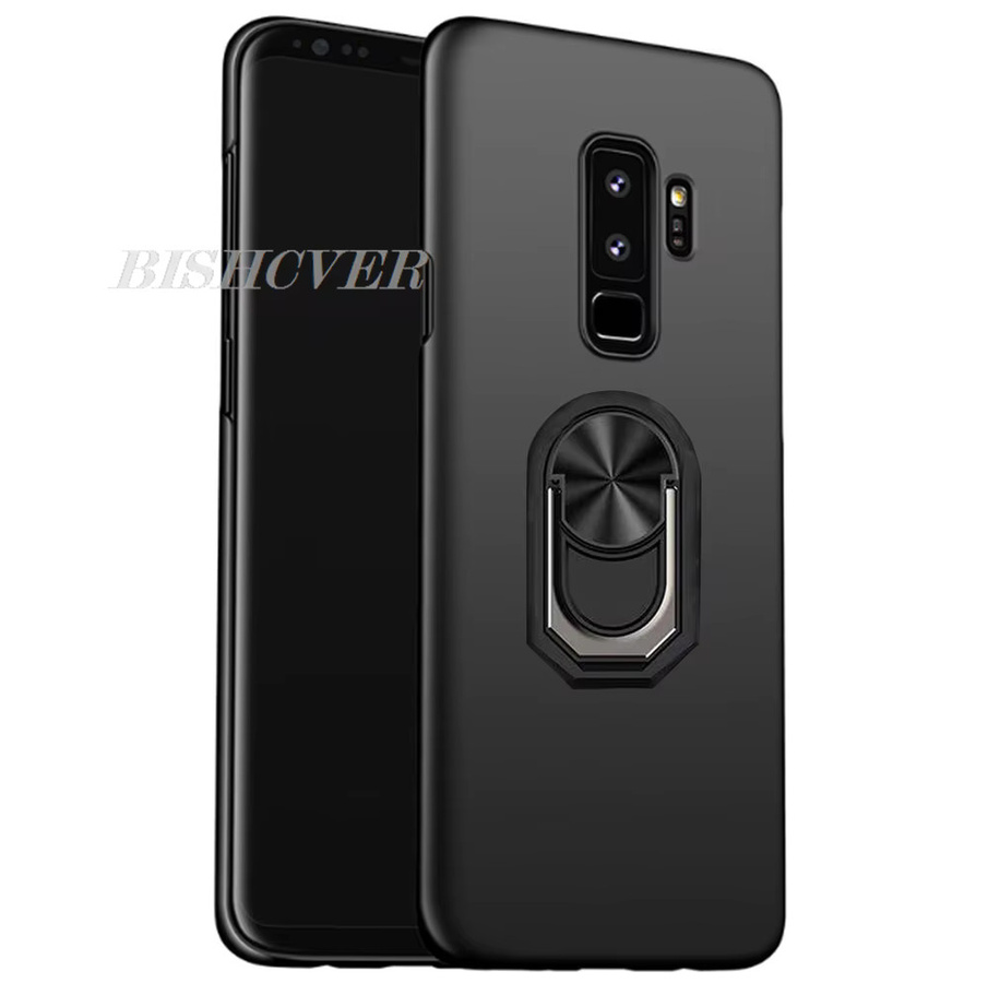 Samsung Galaxy S9 S9 Plus Silikon Schutzhülle mit Ringhalterung in Schwarz - Bild 2