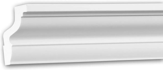 Profhome Decor Flexible Eckleiste Stuckleiste aus Polyurethan, Weiß, B/H: 3 x 4,5 cm, Länge: 200 cm - Bild 1