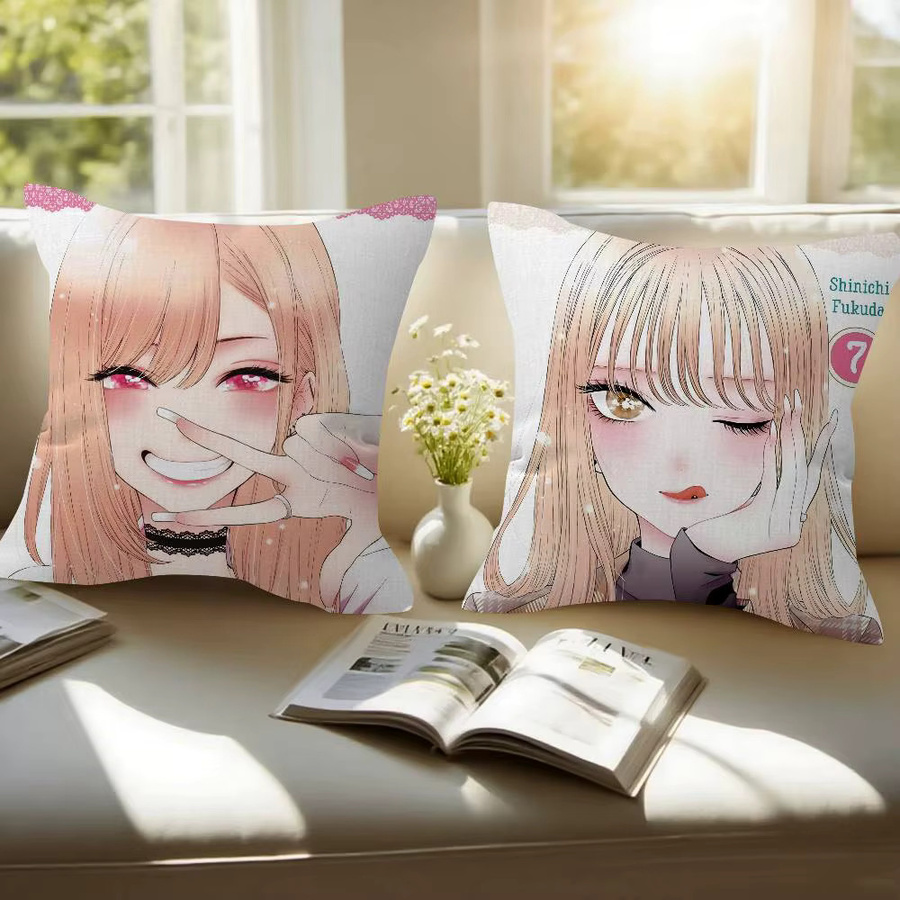 My Dress Up Darling Anime Kissenbezug im Ahorn-Design, quadratisch, mehrfarbig, 30 x 30 cm - Bild 2