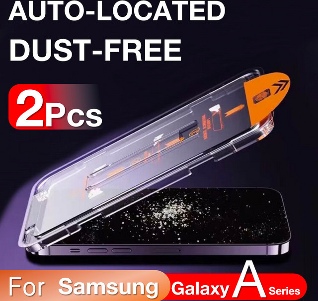 Samsung Displayschutzfolie aus gehärtetem Glas mit Easy Kit für Galaxy A56 A73 A71 A55 A54 A53 A52 A51 A50 A35 A34 A33 A16 A25 A36 4G 5G, transparent - Bild 1