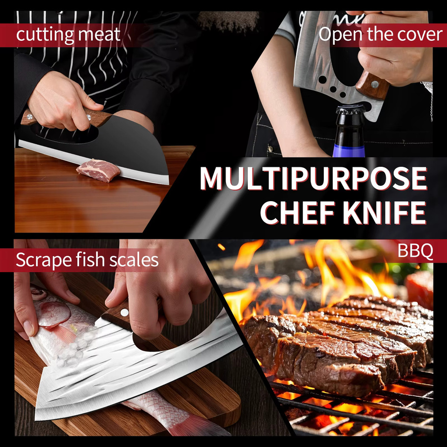 PLYS Chef Knife mit Holzgriff und Messerabdeckung - Bild 5
