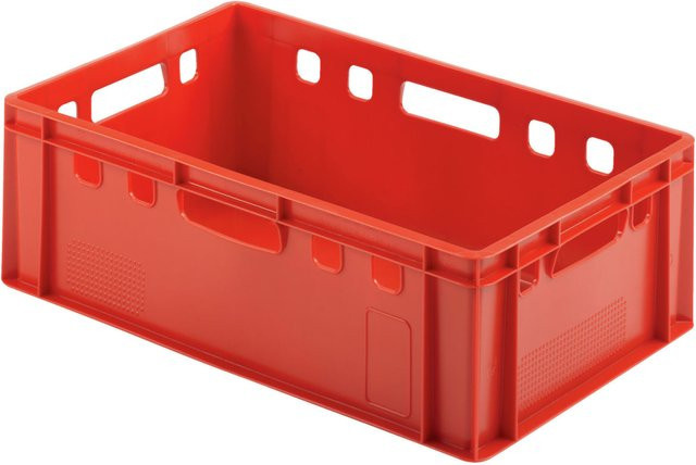 Ringoplast Stapel-Kasten Euro geschlossen, rot, Volumen: 41,3 l, B/T/H: 40 x 60 x 20 cm - Bild 1