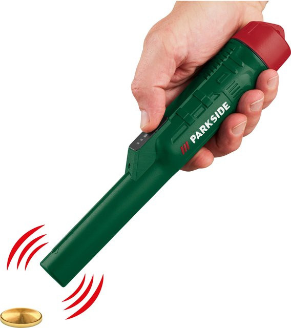 Parkside Akku-Metalldetektor PAMD 4 A1 in Grün mit Akku und USB-Kabel - Bild 1