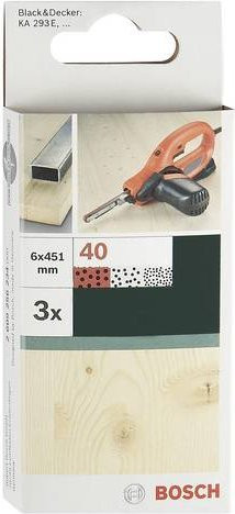 Bosch Schleifband Körnung 60, 3 Stück, B: 6 mm, L: 451 mm - Bild 1