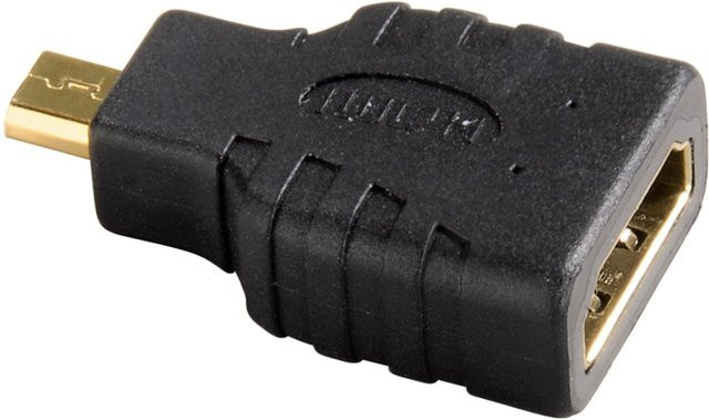 Hama Micro-HDMI-Adapter auf HDMI-Kupplung in Schwarz - Bild 1