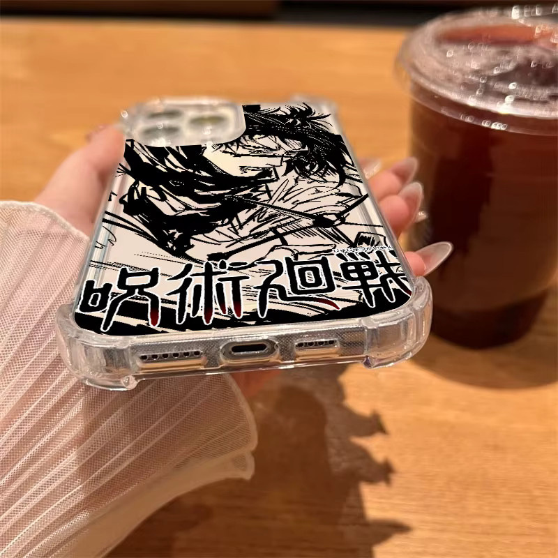 Stoßfeste Anime Handyhülle Jujutsus Choso Kaisens transparent für iPhone 11 bis iPhone 17 Pro Max und weitere Modelle - Bild 4