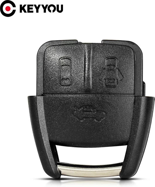 Keyyou Ersatz Remote Key Shell Case für Chevrolet Cruze Aveo und Opel, 3 Tasten, Schwarz, ohne Klinge - Bild 1
