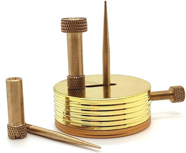 DQG Uhrwerk Reparatur Balance Rad Spiralfeder Ständer, Messing, Einstellbar - Bild 1