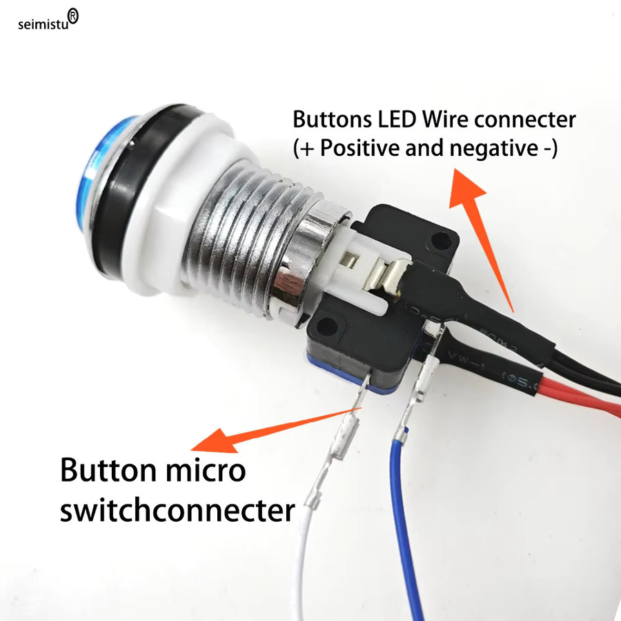 Himbeer Pi Arcade Joystick Spiel-Kit mit LED-Druckknöpfen, amerikanischem Joystick und USB-Null-Delay-Encoder, Multicolor - Bild 2