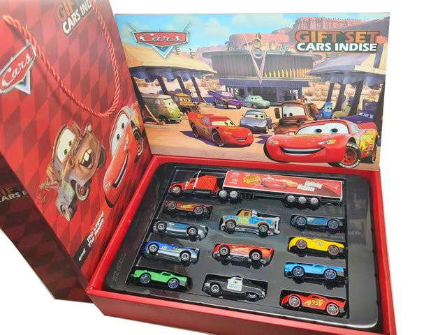 Disney Pixar Cars, Lightning McQueen & Jackson Onkel LKW, Metall-Druckguss Auto Modell, 12-teiliges Set, 1:55 - Bild 1