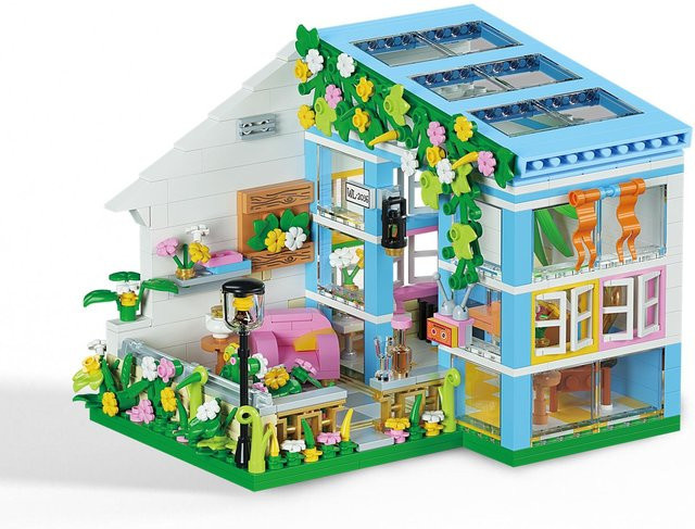 DIY Haus Sonnenschein Garten Kit, Holz, Blau - Bild 1