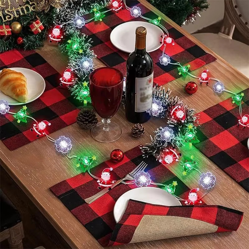 Bunte LED Weihnachts-Lichterkette mit 10 LEDs als Hänge-Dekoration, 1 m Länge, Mehrfarbig - Bild 3