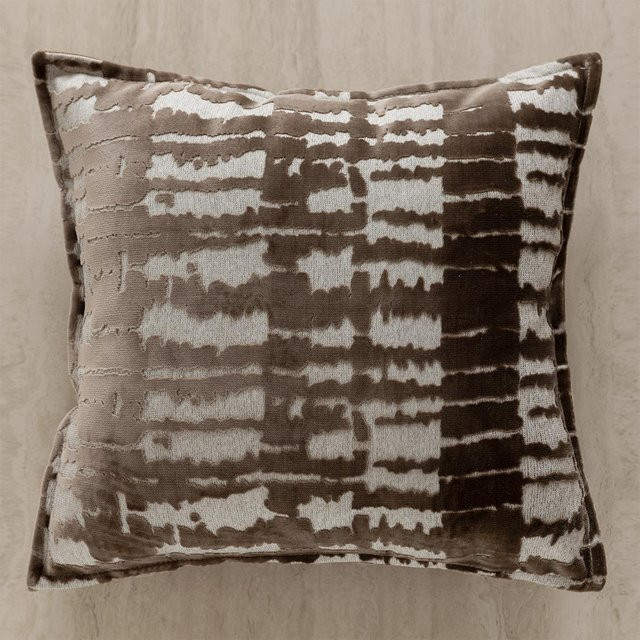 Luxus Kissenbezug von JMG Clothing in Braun mit Streifenmuster, B/B/H: 45 x 45 x 0 cm - Bild 1