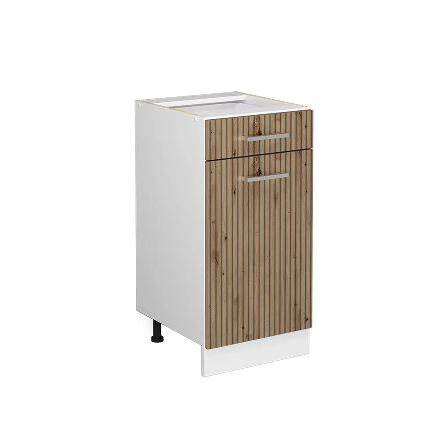 Vicco Küchenunterschrank R-Line Artisan-Eiche und Weiß, B: 40 cm, H: 81,6 cm, T: 46 cm - Bild 2