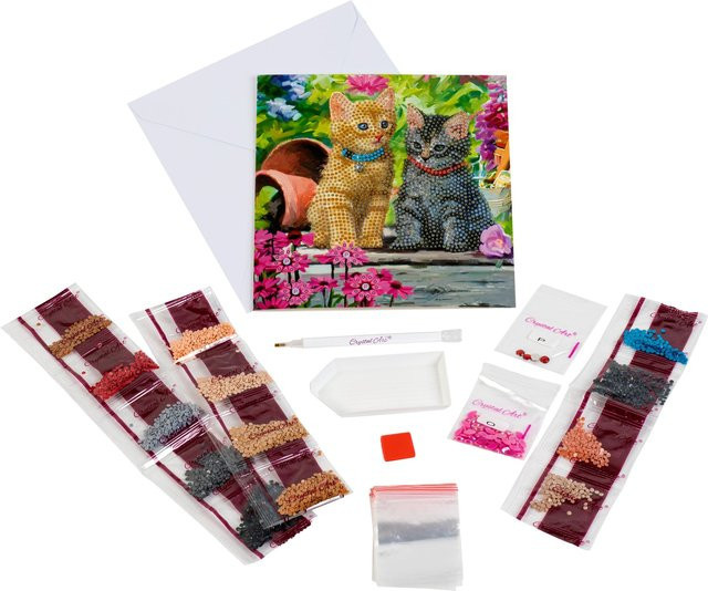 Craft Buddy Crystal Art Cat Friends, Diamond Painting Bastel-Set - Bild 1