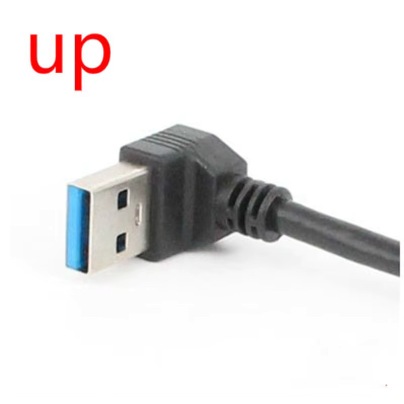 Fomscvka USB 3.0 Verlängerungskabel mit 90 Grad Winkel, Stecker auf Buchse, Schwarz, 5 Gbit/s Datensynchronisierung und Ladefunktion - Bild 2