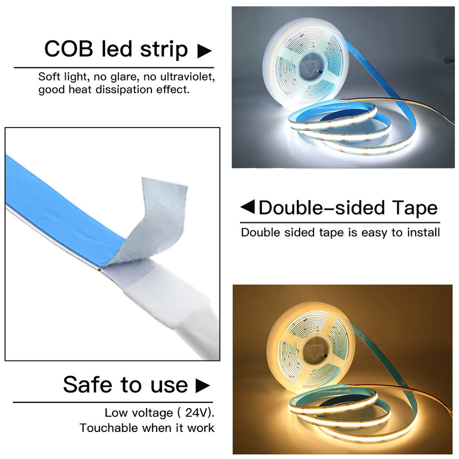 XUNATA CCT COB LED-Streifen dimmbar multicolor, 240 cm Länge - Bild 3